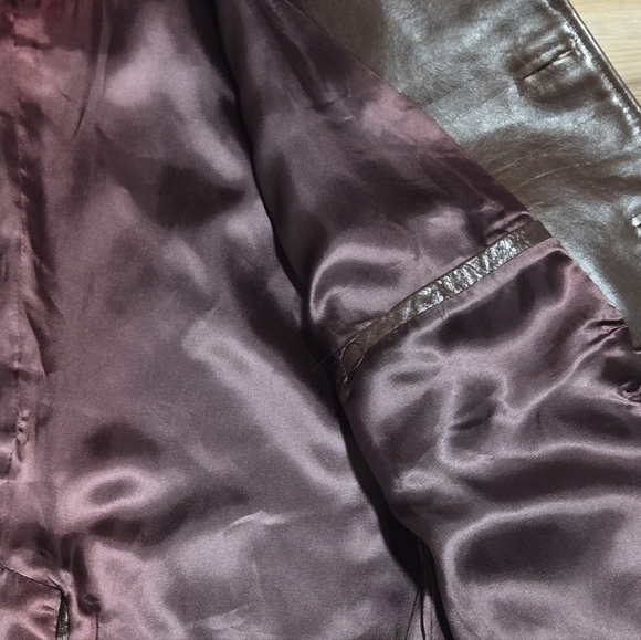 Oscar Leopold Cuir Leather Chocolate Brown Boho Hippie 70's Jacket Size L - Picture 8 of 16